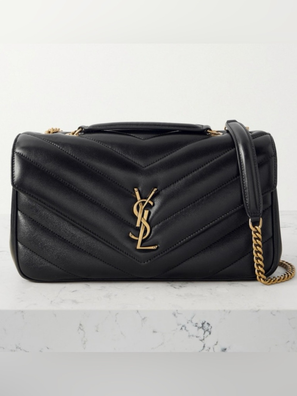SAINT LAURENT Loulou medium quilted leather flap shoulder chain bag